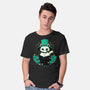 Cute St Patrick Cat-Mens-Basic-Tee-xMorfina