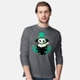 Cute St Patrick Cat-Mens-Long Sleeved-Tee-xMorfina