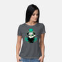 Cute St Patrick Cat-Womens-Basic-Tee-xMorfina