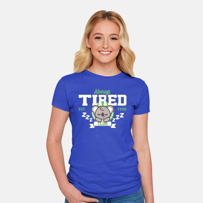 Always Tired Club Koala-Womens-Fitted-Tee-NemiMakeit