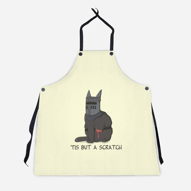 Tis But A Scratch Cat-Unisex-Kitchen-Apron-Claudia