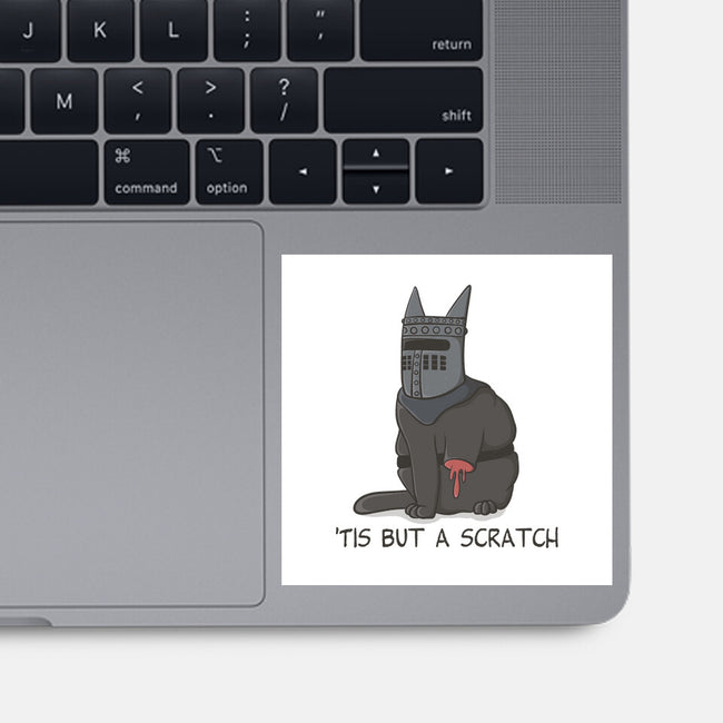 Tis But A Scratch Cat-None-Glossy-Sticker-Claudia