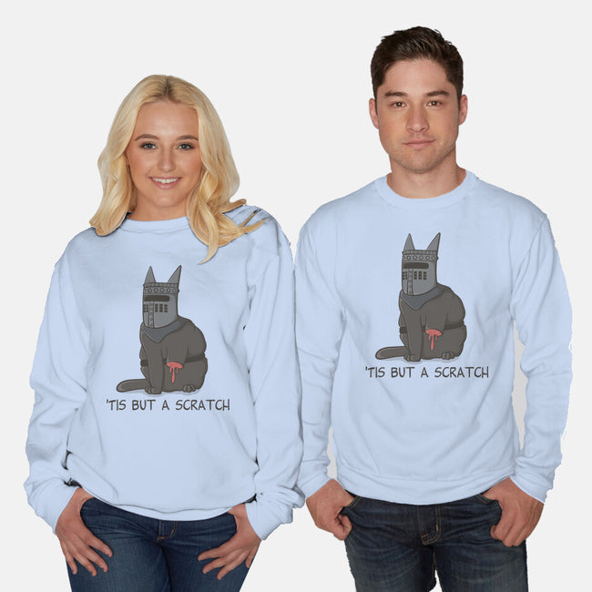 Tis But A Scratch Cat-Unisex-Crew Neck-Sweatshirt-Claudia