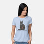 Tis But A Scratch Cat-Womens-Basic-Tee-Claudia