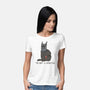 Tis But A Scratch Cat-Womens-Basic-Tee-Claudia