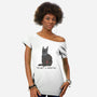 Tis But A Scratch Cat-Womens-Off Shoulder-Tee-Claudia