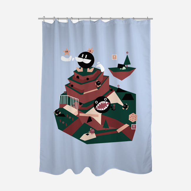 Big Bob-omb On The Summit-None-Polyester-Shower Curtain-Willdesiner