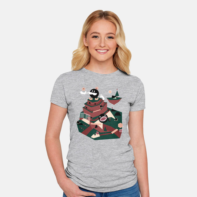 Big Bob-omb On The Summit-Womens-Fitted-Tee-Willdesiner