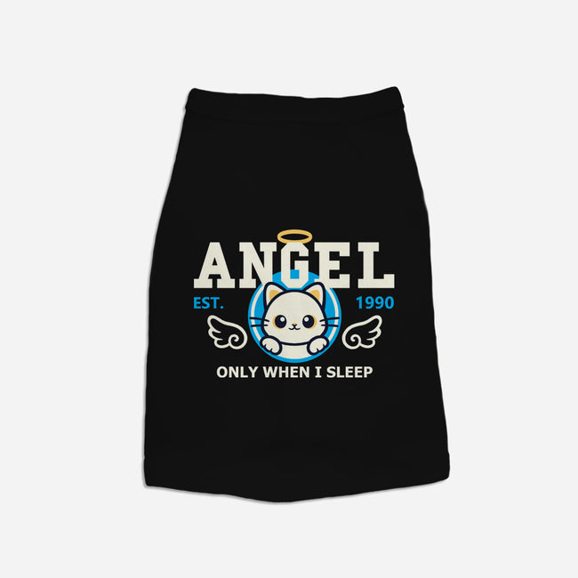 Angel Only When I Sleep-Cat-Basic-Pet Tank-NemiMakeit