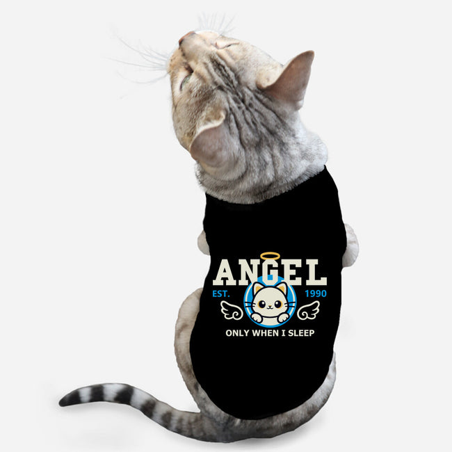 Angel Only When I Sleep-Cat-Basic-Pet Tank-NemiMakeit