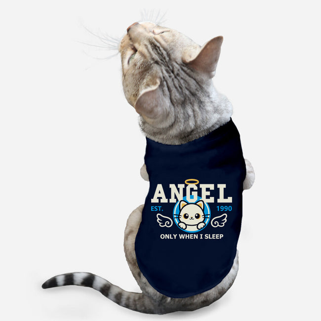 Angel Only When I Sleep-Cat-Basic-Pet Tank-NemiMakeit