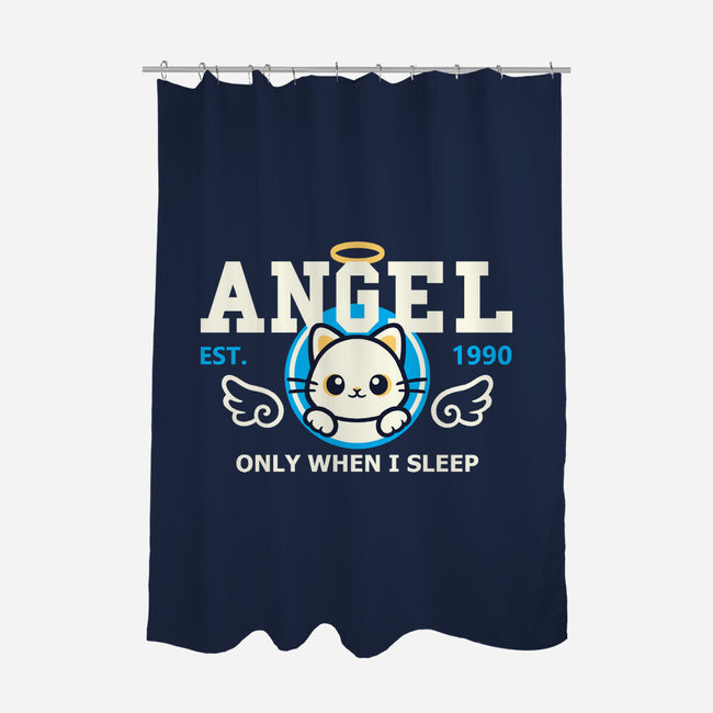 Angel Only When I Sleep-None-Polyester-Shower Curtain-NemiMakeit