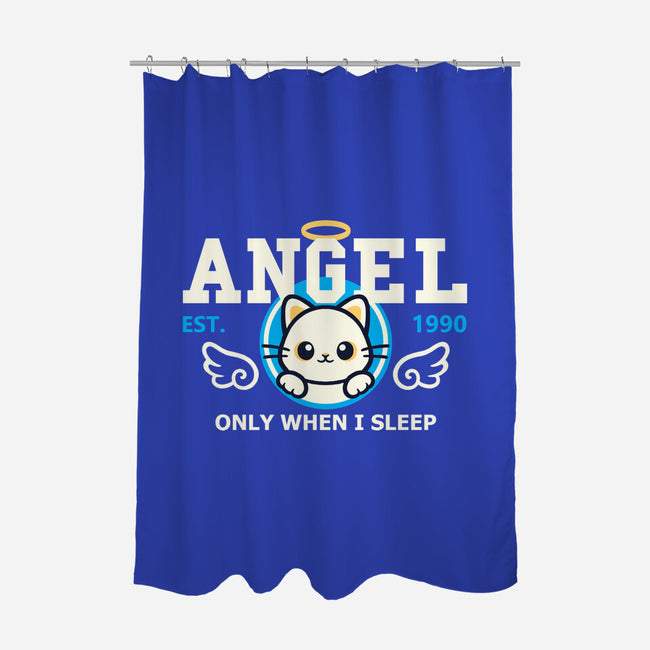 Angel Only When I Sleep-None-Polyester-Shower Curtain-NemiMakeit