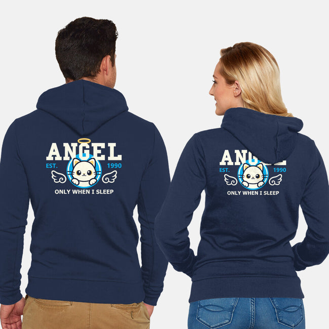 Angel Only When I Sleep-Unisex-Zip-Up-Sweatshirt-NemiMakeit