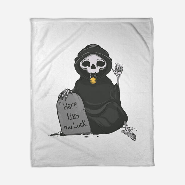 Here Lies My Luck-None-Fleece-Blanket-OnlyColorsDesigns