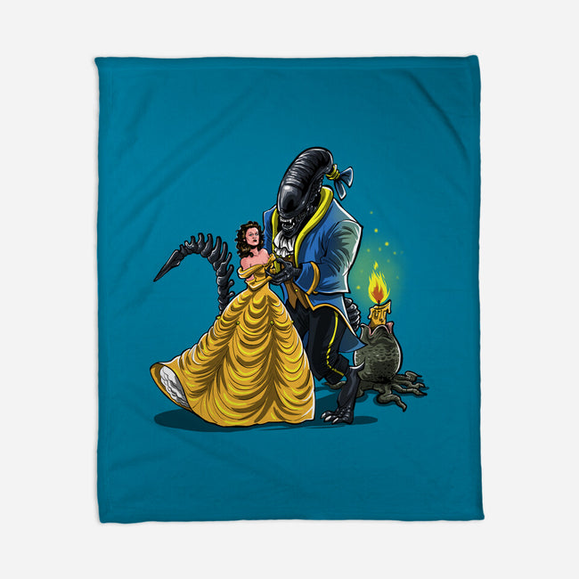 Beauty And The Alien-None-Fleece-Blanket-zascanauta