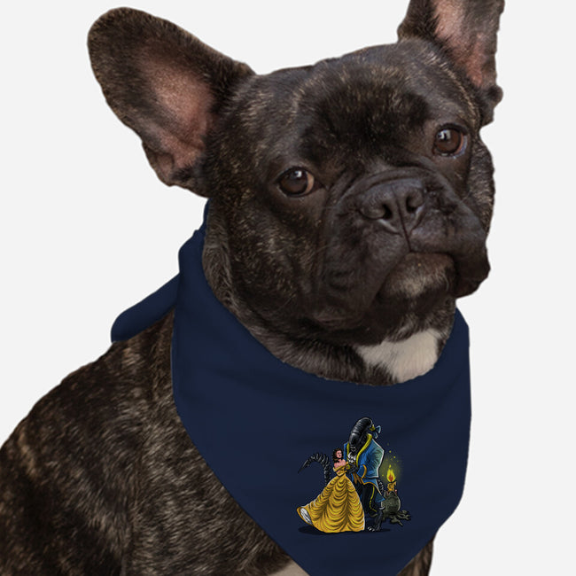 Beauty And The Alien-Dog-Bandana-Pet Collar-zascanauta