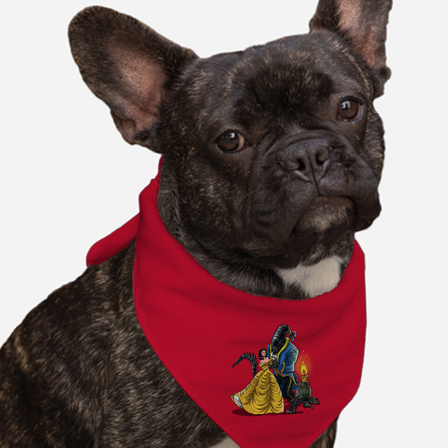 Beauty And The Alien-Dog-Bandana-Pet Collar-zascanauta