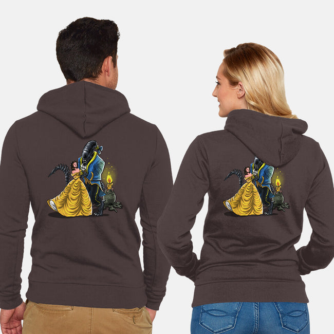 Beauty And The Alien-Unisex-Zip-Up-Sweatshirt-zascanauta