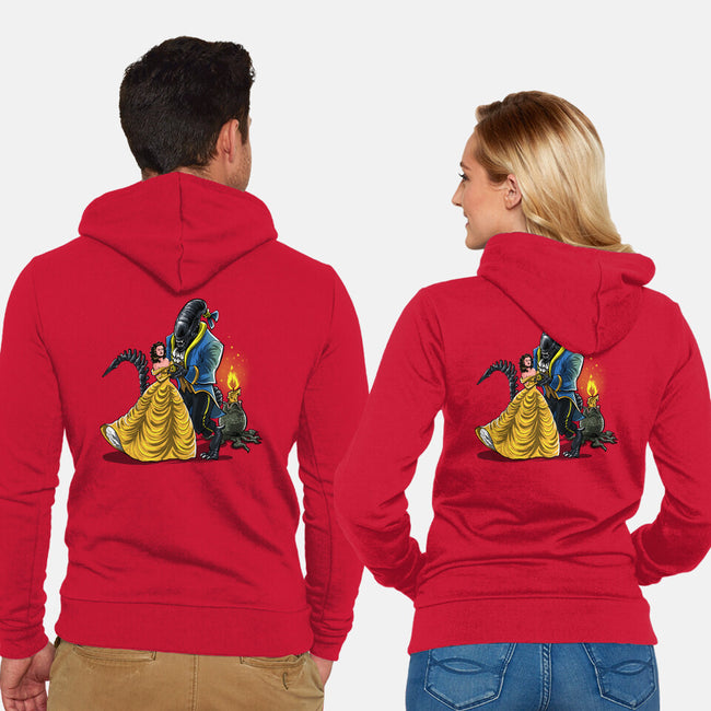 Beauty And The Alien-Unisex-Zip-Up-Sweatshirt-zascanauta