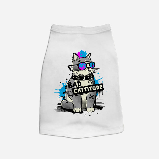 Bad Cattitude Graffiti-Cat-Basic-Pet Tank-NemiMakeit