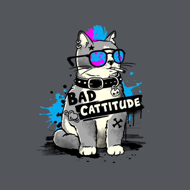 Bad Cattitude Graffiti-None-Glossy-Sticker-NemiMakeit