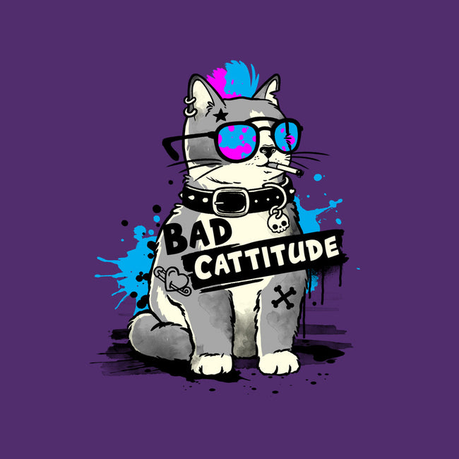 Bad Cattitude Graffiti-None-Polyester-Shower Curtain-NemiMakeit