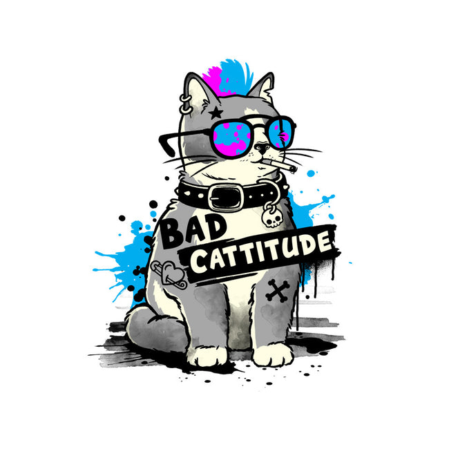 Bad Cattitude Graffiti-Womens-Basic-Tee-NemiMakeit