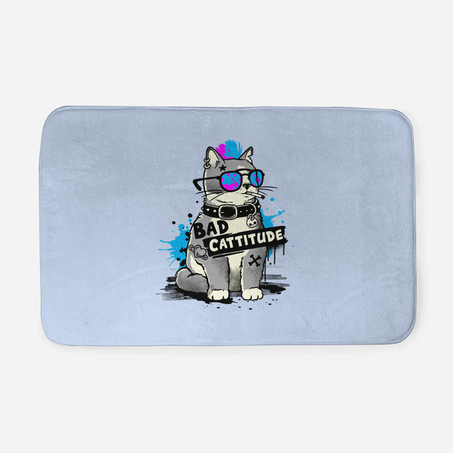 Bad Cattitude Graffiti-None-Memory Foam-Bath Mat-NemiMakeit