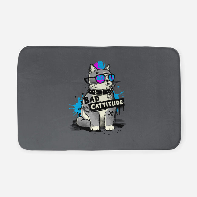 Bad Cattitude Graffiti-None-Memory Foam-Bath Mat-NemiMakeit