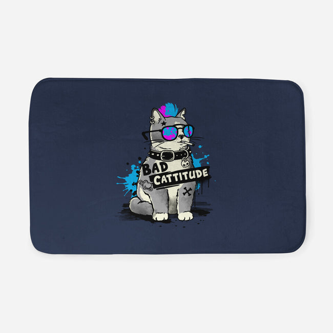 Bad Cattitude Graffiti-None-Memory Foam-Bath Mat-NemiMakeit