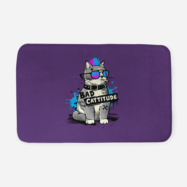 Bad Cattitude Graffiti-None-Memory Foam-Bath Mat-NemiMakeit