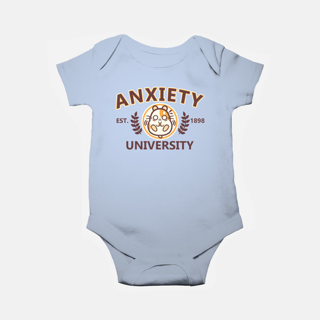 Anxiety University-Baby-Basic-Onesie-NemiMakeit