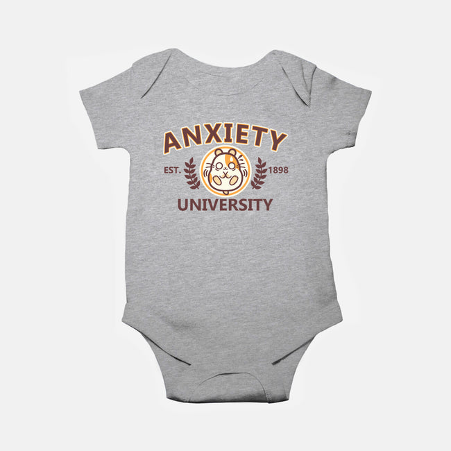 Anxiety University-Baby-Basic-Onesie-NemiMakeit