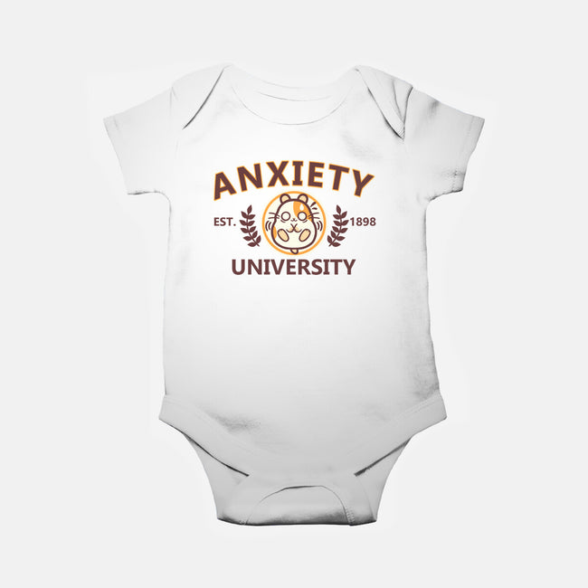 Anxiety University-Baby-Basic-Onesie-NemiMakeit