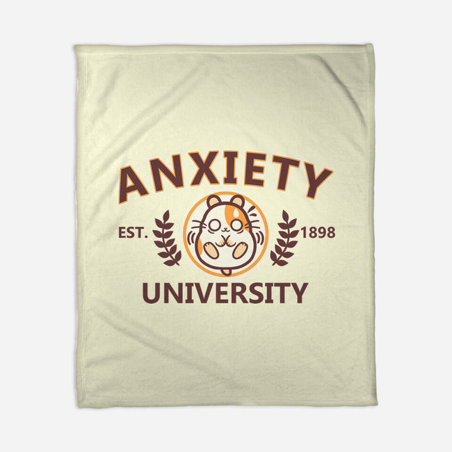 Anxiety University-None-Fleece-Blanket-NemiMakeit