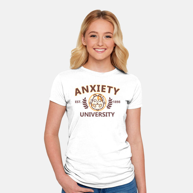 Anxiety University-Womens-Fitted-Tee-NemiMakeit