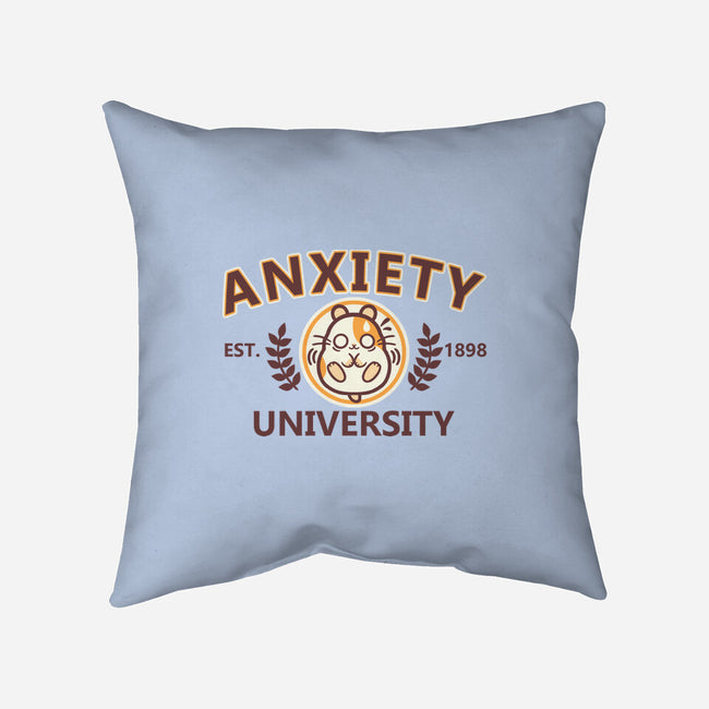 Anxiety University-None-Removable Cover-Throw Pillow-NemiMakeit