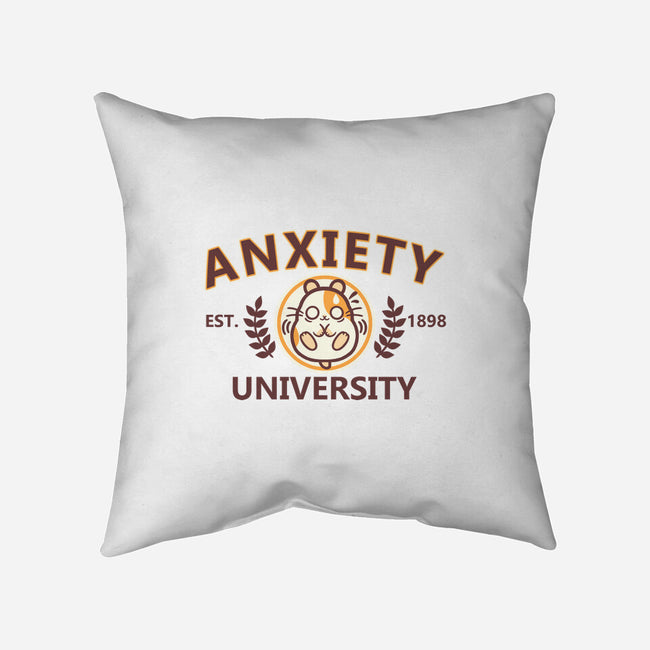 Anxiety University-None-Removable Cover-Throw Pillow-NemiMakeit