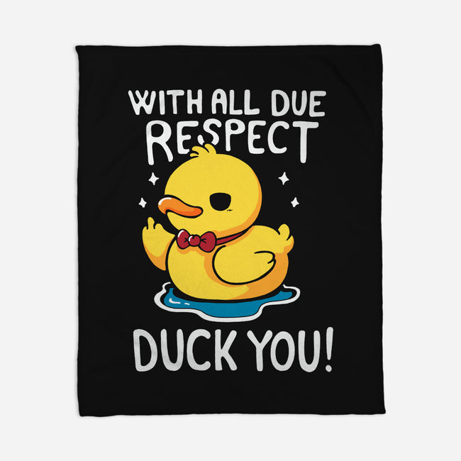 Duck You-None-Fleece-Blanket-Vallina84