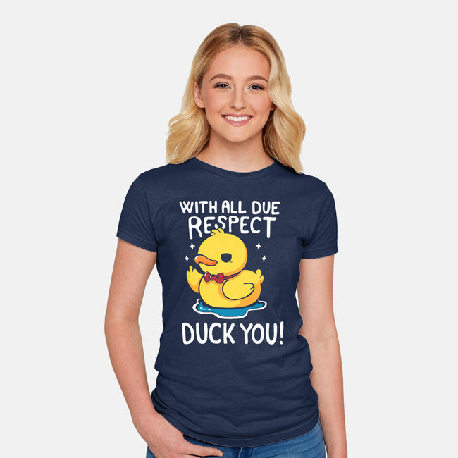 Duck You-Womens-Fitted-Tee-Vallina84