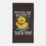 Duck You-None-Beach-Towel-Vallina84