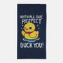 Duck You-None-Beach-Towel-Vallina84