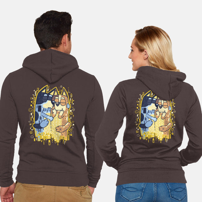 The Heelers Kiss-Unisex-Zip-Up-Sweatshirt-Olipop