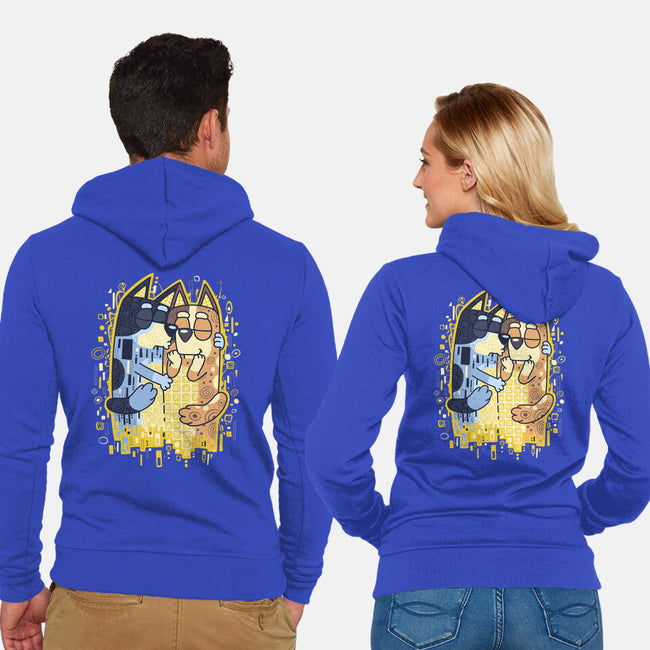 The Heelers Kiss-Unisex-Zip-Up-Sweatshirt-Olipop