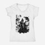 Skywalkers Sumi-e-Womens-V-Neck-Tee-DrMonekers