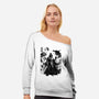 Skywalkers Sumi-e-Womens-Off Shoulder-Sweatshirt-DrMonekers