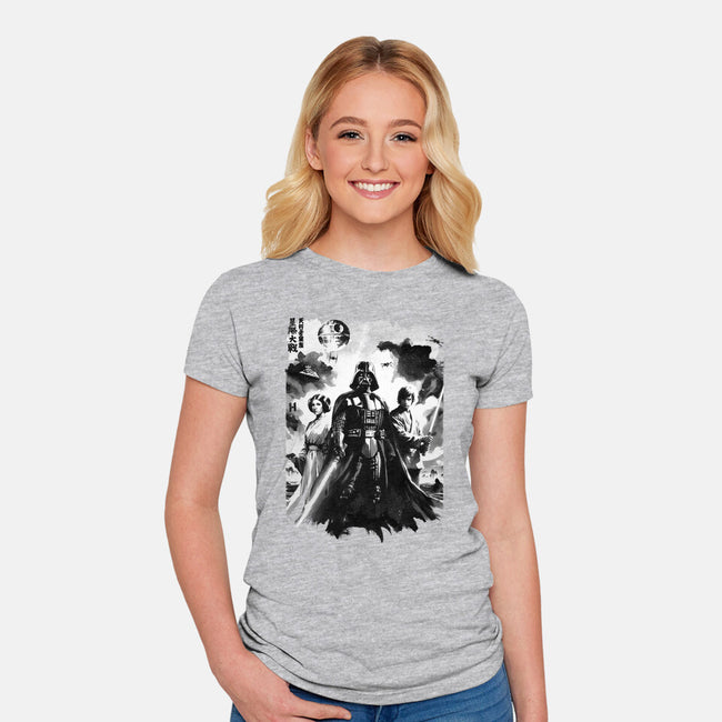 Skywalkers Sumi-e-Womens-Fitted-Tee-DrMonekers