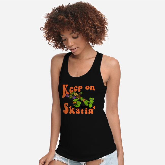 Keep On Skating-Womens-Racerback-Tank-joerawks