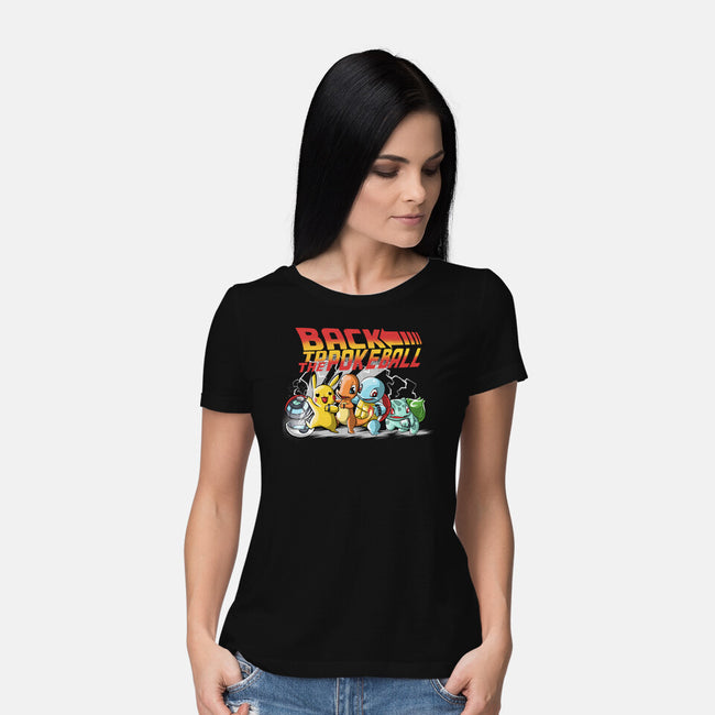 Back To The Pokeball-Womens-Basic-Tee-zascanauta